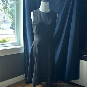 Calvin Klein Black A-Line Midi Dress